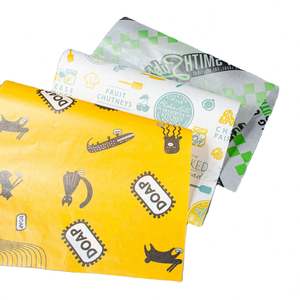Custom Printed Food Grade Newspaper Pizza Box Cookies <b>Burger</b> Sandwich Waxed <b>Wrapping</b> <b>Paper</b> Coated Pulp Greaseproof <b>Paper</b> - Product Image 1