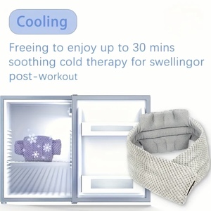 Coussin chauffant pour le cou au micro-ondes, enveloppement thérapeutique chaud/froid lesté pour soulager les douleurs au cou et aux épaules, compresse chauffante douce et lavable - Product Image 2