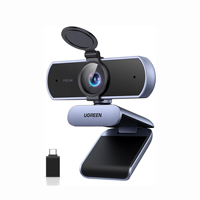 UGREEN Webcam 4K untuk PC Ultra HD 1080P 30FPS Kamera Web dengan Mikrofon, Penutup Privasi, 70 °   Fov, PDAF Autofokus