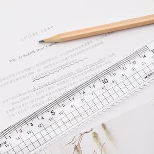M&G Simple Series Acrylic Ruler 15cm Transparent <b>Plastic</b> Straight And Wavy <b>Edge</b> For Drawing N0413 - Product Image 4