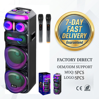 Sistema de Karaoke Inalámbrico BA-F1202 Pro con Altavoz, Micrófonos Duales, Alta Potencia, para Exteriores, Certificación CE y RoHS, Marca Privada, MOQ Bajo, Entrega Rápida en 7 Días