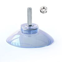Crochet transparent à ventouse de 65 cm en PVC avec vis M4/M5/M6/M8, patins en caoutchouc, étagère de rangement, modèle 65-M6-23, moderne