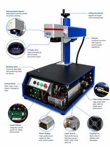 Machine de marquage laser à fibre industrielle 20W 30W 50W pour la gravure sur métal, le marquage de logos, de codes QR et de numéros de série - Product Image 2