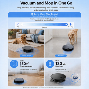 หุ่นยนต์ดูดฝุ่นยี่ห้อ EU Private Label ระบบ Smart Mapping ดูดฝุ่นแรง ควบคุมผ่านแอพ สำหรับพรม - Product Image 3