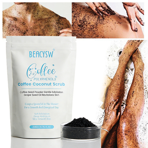 Exfoliante de Café para Pies con Café Efectivo Contra la <span class=keywords><strong>Celulitis</strong></span>, Estrías, Cicatrices y Acné |   Aceite de Almendras con Manteca de Karité - Product Image 1