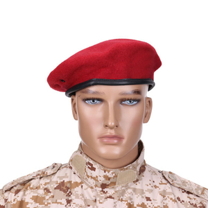 Cappello di berretto di lana personalizzato a buon mercato all'ingrosso della cina alla moda in pelle avvolgente berretto verde - Product Image 4