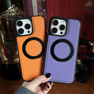 Funda protectora de cuero con soporte magnético giratorio de 360 grados para iPhone 15 y iPhone 15 Pro Max. - Product Image 3