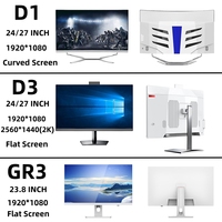 AIO Monoblock Desktop Computer Touch Curved Windows 11 19 22 24 27 32 34 Inch Intel Core I3 I5 I7 Office All in One PC