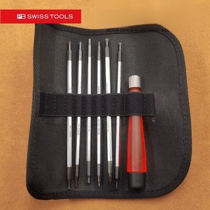 Swiss Tools Precision Electronic <b>Screwdriver</b> <b>Set</b> Pb 510 511 513 515 Industrial Grade 7 Piece With Red Handle - Product Image 1