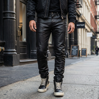 Pantalon en denim ciré lourd personnalisé de 13 oz |   Jeans skinny enduits de résine de qualité supérieure pour marque privée |   Denim empilable haut de gamme