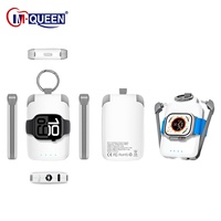 Llavero Personalizado con Banco de Energía Inalámbrico Magnético Portátil de Emergencia, 2000mAh, Iluminación LED, Ultra Delgado, Tipo-C para Reloj y Teléfono