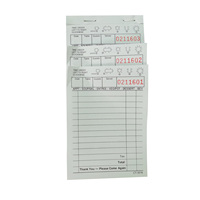 Livre offset de présentation de chèque d'invité de restaurant de papier carnet de livraison