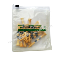 Sac zip-lock imprimé refermable pour tees de golf Sac à fermeture éclair en PVC personnalisé Sac en plastique pour accessoires de golf Marqueur d'outil de réparation de golf