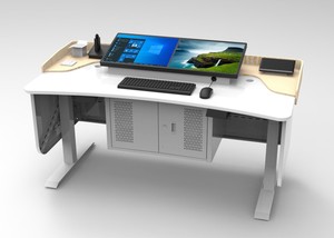 Artículos escolares Aula <span class=keywords><strong>Podio</strong></span> Altura eléctrica Atril ajustable Tribuna móvil de pie plegable Levantando la mesa de conferencias - Product Image 3