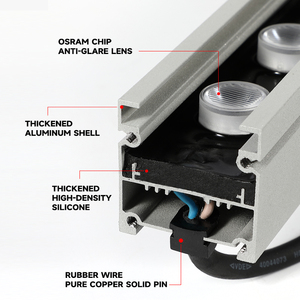 Barra luminosa per facciate ed <span class=keywords><strong>architettura</strong></span> esterna, IP65, 24W, 1m, ad alta potenza, con linee definite, per illuminazione di edifici e effetto wall washer - Product Image 5