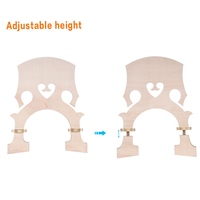 Pont en érable standard, pièce de rechange pour contrebasse de taille 3/4, pont de contrebasse droit réglable