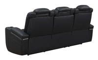 Sofá Reclinable Eléctrico de Cuero Multifuncional para Cine en Casa con Mesa Auxiliar y Almacenamiento Extensible