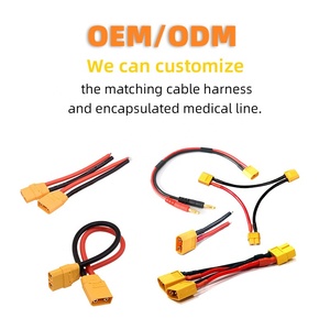 Ensemble de connecteurs de <span class=keywords><strong>batterie</strong></span> Premium Power XT60 avec contacts plaqués or en laiton, boîtier PA, 30A, 500V DC, modèles RC - Product Image 4