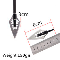 Pointes de flèche en aluminium de 150 grains, pointes de flèche larges, pointes de flèche pour tir à l'arc, pointes de flèche pour la chasse, accessoire de flèche DIY