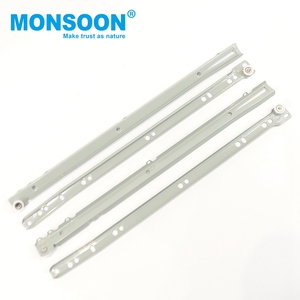Meubles en nylon roue armoire <span class=keywords><strong>tiroir</strong></span> coureur glissière Rail télescopique métal blanc Rail en nylon roue <span class=keywords><strong>rouleau</strong></span> <span class=keywords><strong>tiroir</strong></span> glissière - Product Image 2