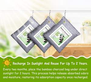 Mayunuo 竹炭可重复使用无香除味剂空气净化袋 <span class=keywords><strong>3</strong></span> 件装，适用于地下室、汽车、衣柜、鞋子、烟雾、家居 - Product Image 4