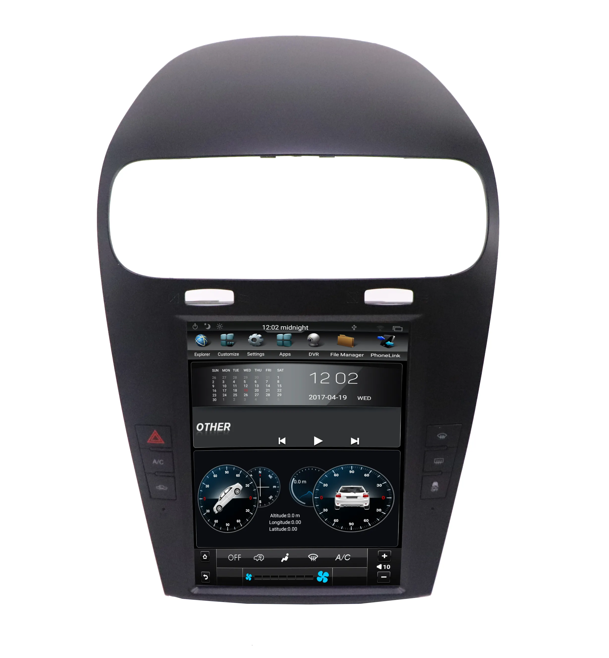 Asvegen Pemutar Video Radio DVD Mobil, 9.0 PX6 Tesla 10.4 Inci untuk Menghindari Perjalanan Fiat Freemont 2011-2020 dengan BT Mobil Navigasi GPS