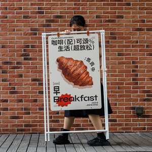 Hai mặt Acrylic hiển thị đứng tiết kiệm Vật liệu Windproof menu Poster chủ ngoài trời sử dụng bảng quảng cáo - Product Image 3