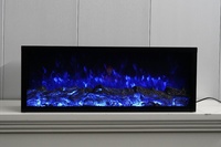 Cheminée électrique linéaire murale intelligente de 100 cm, moderne, multicolore, avec insert, certifiée CE, pour intérieur – Nouveauté en promotion