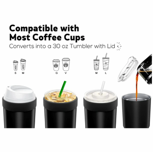 Enfriador de acero inoxidable 18/8 con aislamiento al vacío de 30oz de doble pared, ideal para café helado, funciona como enfriador de manga de vaso - Product Image 2