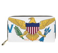 Portefeuille long en cuir Yap Flag avec grande capacité, pochette en cuir adaptée aux femmes, pour les voyages et l'usage quotidien