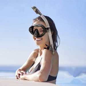 ホットセールカスタムガールズボーイズ水中シリコンスイミングダイビングシュノーケルセット - Product Image 6