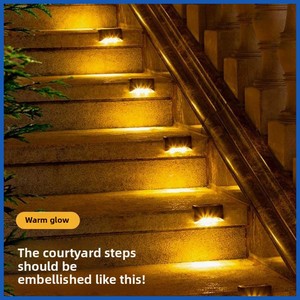 Luces Solares LED para Escalones, Resistentes al Agua IP44, Funcionan con Batería, Sensor de Luz, Decorativas para Jardín, Paisaje y Paredes Exteriores - Product Image 4