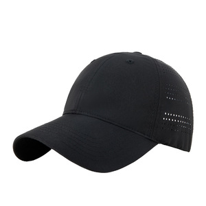 Gorra de béisbol unisex de malla transpirable, plegable, protección solar, sombrero para exteriores, color sólido blanco y negro - Product Image 1