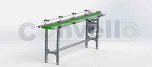 Système de convoyeur à bande miniature automatique Convello, durable, à vitesse réglable, portable, mobile, en PVC, pour le transfert en usine - Product Image 2