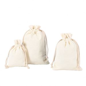 Sacs en toile de coton en gros avec cordon de serrage pour chaussures, sacs cadeaux, sacs à main personnalisés, housses anti-poussière avec impression de logo - Product Image 5