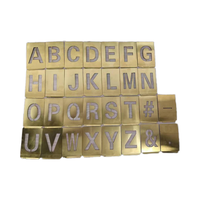 Ensemble de verrouillage en laiton pochoir peinture en aérosol en laiton lettre pochoir réutilisable laiton Alphabet métal pochoir