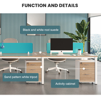 Nouveau design moderne Coworking bureau modulaire poste de travail cabine centre d'appels poste de travail bureau
