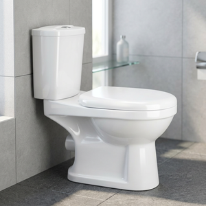 New Arrived Two Piece Ceramic Toilet Floor Mounted Dual Flush Cyclone Flushing P <b>Trap</b> WC Set - Product Image 3