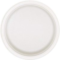 Ensemble de vaisselle jetable Vaisselle biodégradable Assiettes en papier bagasse compostables Fourchettes extra longues, couteaux et cuillères pour fête