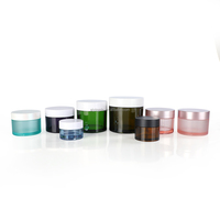 Pots cosmétiques vides de 50g et 100g avec couvercles blancs, pots ronds en plastique pour crème visage, contenants cosmétiques vides de luxe