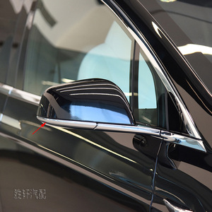 Tesla Model X Rearview Mirror Bottom Cover <b>Chrome</b> 2016-2023 Full Set Plastic Mirror Base Cover - Product Image 5