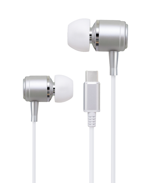 Type-C In-Ear Wired Earbuds with Digital Phone Line Control Noise Cancelling JL Chipset Mic