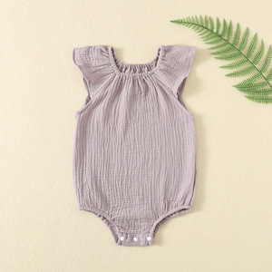 Wholesale <strong>Baby</strong> Grow <strong>Girls</strong> <strong>Baby</strong> Bodysuit Cotton <strong>Muslin</strong> Clothes Onesie Newborn <strong>Baby</strong> Knit Rompers - Product Image 3