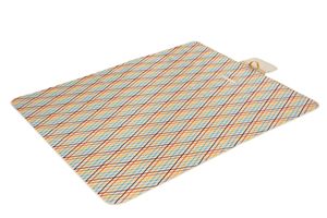 Grande couverture de pique-nique imperméable et pliable Rainbow Grid 57"x71" pour l'extérieur, tapis de plage anti-sable pour parc et pelouse - Product Image 3