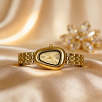 Montre vintage pour femme en or, cadran romain rose soleil, montre-bracelet à quartz, bracelet fin en acier inoxydable, montre habillée pour femme