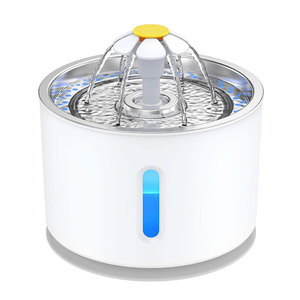 <span class=keywords><strong>Fontaine</strong></span> <span class=keywords><strong>à</strong></span> <span class=keywords><strong>eau</strong></span> automatique pour animaux de compagnie sans BPA de 2,5 l/84 oz <span class=keywords><strong>avec</strong></span> plateau en acier inoxydable, 4 modes de flux, distributeur d'<span class=keywords><strong>eau</strong></span> pour <span class=keywords><strong>chat</strong></span> - Product Image 1