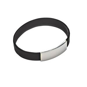 Bracelet en Silicone noir pour hommes, accessoire de mode, Design Simple, bracelet unisexe, Style minimaliste, bijoux à porter au quotidien - Product Image 1