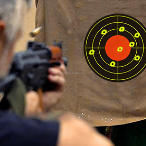 Pegatina de objetivo de tiro reactiva autoadhesiva Dericsson Support Custom de 8/12 pulgadas con efecto salpicadura amarilla, papel de objetivo de tiro 110 - Product Image 2