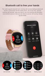 Reloj Inteligente para Mujer M11 2025, IP68, Carga Inalámbrica, Llamadas Bluetooth, NFC, Asistente de Voz con IA, Brújula, Correa de Cuero, Nuevo Smartwatch - Product Image 6
