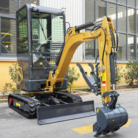 Mini-excavatrice de 1,8 tonne de haute qualité avec moteur Euro 5, chenilles en caoutchouc, petite pelle pour aménagement paysager, rénovation de cour de ferme, micro-excavatrice